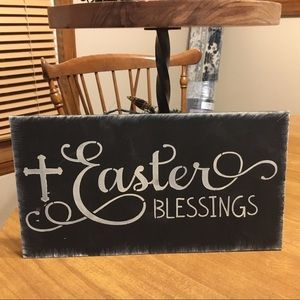 Easter blessings handcrafted sign